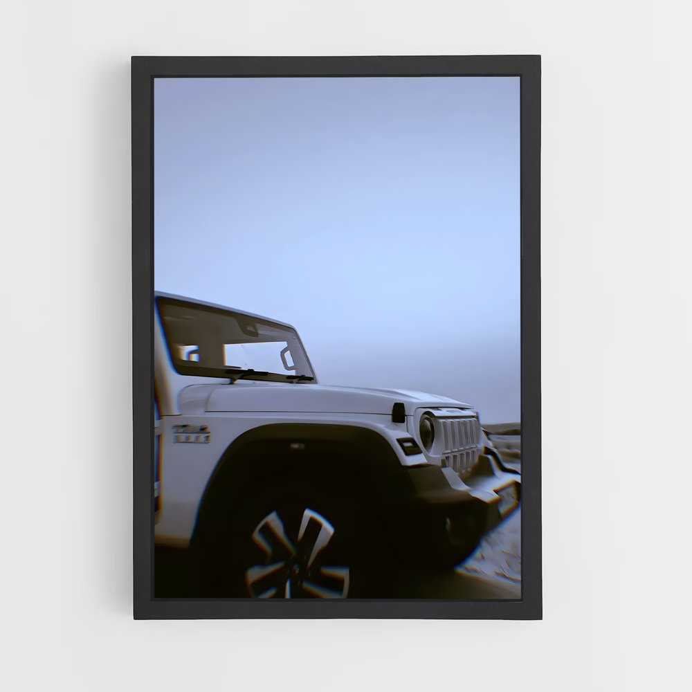 Poster Jeep à la Plage – affiche Mahindra (vue 2)
